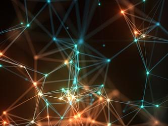 interconnected lit up data points